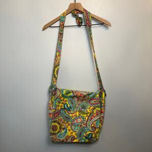 Women's Paisley Print Flap Messenger Crossbody Bag Purse